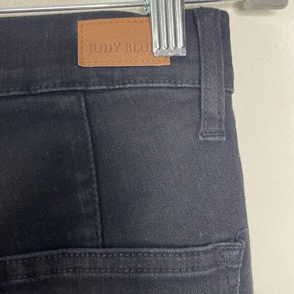 Judy Blue Black Pull On Super Flare Charcoal Wash Stretch Jean Size 5/27 - Picture 8 of 9
